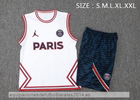 Nuevo Entrenamiento Sin Mangas Conjunto Completo Paris Saint Germain 23/24 Blanco Rojo Baratas